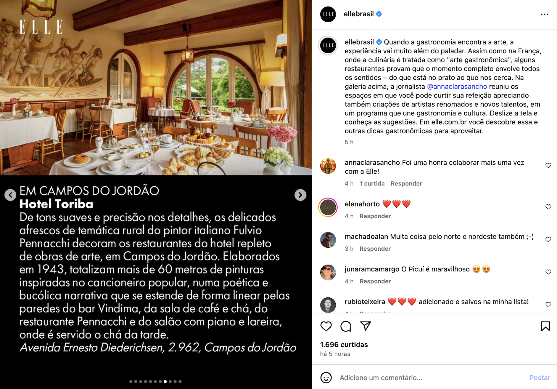 Quando a gastronomia encontra a arte, a experiência vai muito além do paladar