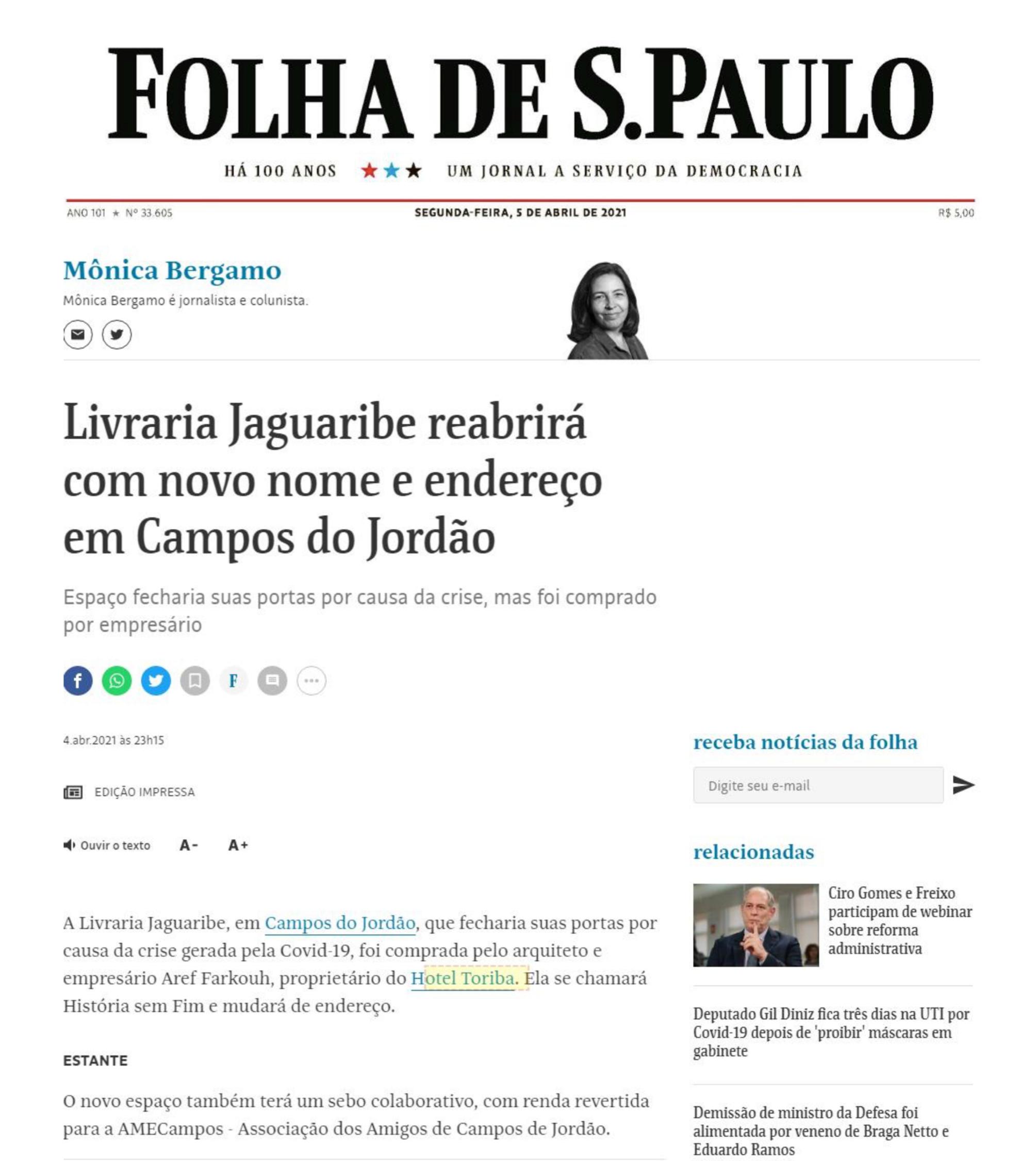 FOLHA DE S. PAULO MONICA BERGAMO 